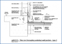 Tiles (On Uncoupling Underlay) Wall Junction Type 3